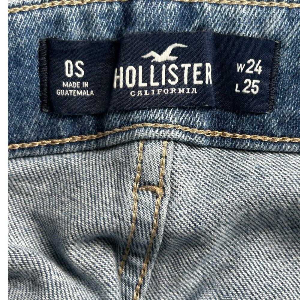 Hollister Ultra High Rise Mom Jeans Women’s 0S W24 L25 Raw Hem Size 0 - Picture 3 of 8
